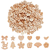 240Pcs 12 Styles 2-Hole Wood Buttons BUTT-WR0001-27-1