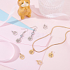 24Pcs 6 Styles Dog Paw Print Shape Stainless Steel Pendants FIND-GA0007-25-4