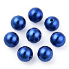 Spray Painted ABS Plastic Imitation Pearl Beads OACR-T015-05C-06-3
