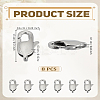 8Pcs 304 Stainless Steel Lobster Claw Clasps STAS-LP0005-15-2