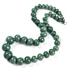 Natural Green Aventurine Rondelle Graduated Beaded Necklaces for Women Men NJEW-K388-02R-1