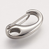 Tarnish Resistant 304 Stainless Steel Push Gate Snap Keychain Clasp Findings LS-STAS-F083-07P-2