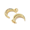 Brass Micro Pave Cubic Zirconia Pendants KK-Q068-48A-G-2