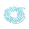 Baking Paint Transparent Glass Beads Strands DGLA-A034-J6MM-D08-2