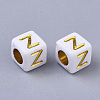 Plating Acrylic Beads SACR-S297-09Z-2