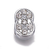 Alloy Rhinestone Slide Charms PALLOY-WH0065-28H-1
