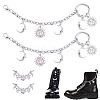 4Pcs 2 Styles Alloy Shoes Charms HJEW-DR00294-1
