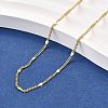 2MM Brass Star Twisted Chain Necklaces NJEW-M108-36G-1