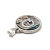 304 Stainless Steel with Paua Shell Pendants STAS-G268-02Q-P-3