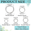 1000Pcs 5 Style 304 Stainless Steel Split Rings STAS-ME0002-63-2