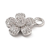 Rack Plating Brass Micro Pave Cubic Zirconia Pendants KK-A234-018P-2