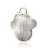 Antique Silver Alloy Enamel Dog Paw Print Pendants LS-ENAM-M023-02-2