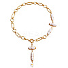 Alloy & Imitation Keshi Pearl Stick Pendant Necklaces for Women FS-WG12CEA-01-2