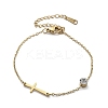 201 Stainless Steel Cable Chain Bracelets BJEW-H205-01E-G-4