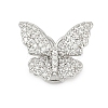 Brass Micro Pave Clear Cubic Zirconia Magnetic Clasps KK-C066-13P-1