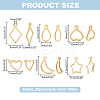 120Pcs 6 Styles 304 Stainless Steel Open Pendants STAS-AR0002-58G-2