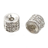 925 Sterling Silver Micro Pave Clear Cubic Zirconia Spacer Beads STER-U006-14P-1