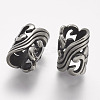 304 Stainless Steel Hollow Beads STAS-P144-01AS-2