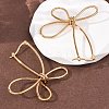 Hollow Flower 201 Stainless Steel Hoop Earrings LS-EJEW-P337-01G-3