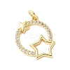 Brass Micro Pave Cubic Zirconia Pendants KK-D357-06B-G-1
