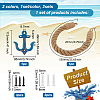 2 Sets 2 Colors Iron Anchor Hook Hangers AJEW-GL0001-75-2
