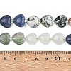 Gradient Color Natural Quartz & Fluorite & Tree Agate & Blue Aventurine & Red Netstone Beads Strands G-B185-A04-6