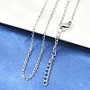 Non-Tarnish 304 Stainless Steel Cable Chain Necklaces NJEW-M176-14-A-4