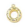 Brass Micro Pave Clear Cubic Zirconia Pendants KK-I476-02G-O-1