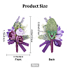 Silk Cloth Flower Boutonniere Brooch JEWB-WH0009-98-2