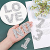 4 Sets 2 Styles Number 0~9 & Alphabet Hotfix Rhinestone PATC-GL0004-13-3