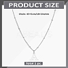 1Pc Brass Chain & 304 Stainless Steel Letter Pendant Necklaces NJEW-LP0001-35A-P-2