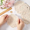 Handmade Cotton Lace Cup Coasters AJEW-GF0008-84A-3
