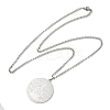 Non-Tarnish 304 Stainlessa Steel Curb Chain Pendant Necklaces LS-NJEW-H034-04P-2