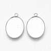 Tarnish Resistant 304 Stainless Steel Pendant Cabochon Settings X-STAS-T008-123-1