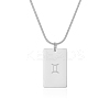 European Style 304 Stainless Steel Zodiac Pendant Necklaces for Women NF9603-3-1
