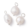 Natural Pearl Potato Charms PALLOY-JF02199-01-1