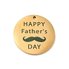 Father's Day Theme 304 Stainless Steel Pendants STAS-E171-02G-1