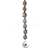 7 Chakra Gemstone Pouch Pendant Decorations HJEW-JM01239-2