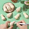 10Pcs 2 Styles Christmas Unfinished Wood Sculpture Display Decorations DJEW-SP0001-20-4