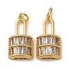 Brass Micro Pave Cubic Zirconia Pendants KK-P308-68G-1