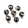 Electroplate Transparent Round Glass Beads GL-CBA6A73-FP02-1