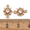 Brass Cubic Zirconia Star Connector Charms KK-U037-32G-4