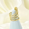 304 Stainless Steel Multi-layer Cuff Rings for Women RJEW-G338-16G-2