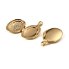 Floral Embossed Brass Locket Pendants KK-CBA7157-01G-2