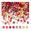 4 Strand 4 Color Transparent Electroplate Glass Beads Strands EGLA-DC0001-07A-8