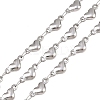 304 Stainless Steel Heart Link Chains CHS-B013-01P-2