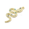 Snake Shape Alloy Rhinestone Pendants PALLOY-Q030-01A-2
