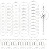 Ring 304 Stainless Steel Wire Pendants STAS-UN0015-21P-1
