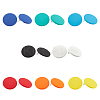 8 Pairs 8 Colors 304 Stainless Steel Flat Round Stud Earrings for Women EJEW-AN0003-42-1