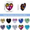 80Pcs 10 Colors Romantic Valentines Ideas Glass Charms EGLA-SP0001-31-2